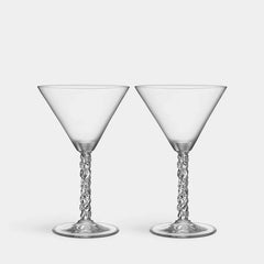 Orrefors Carat Martini Glass Set of 2 – Luxury Wedding & Corporate Gift Orrefors - Crystal House