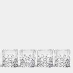 Orrefors Peak Double Old Fashioned Glass Set of 4 – Luxury Crystal Gifts Orrefors - Crystal House