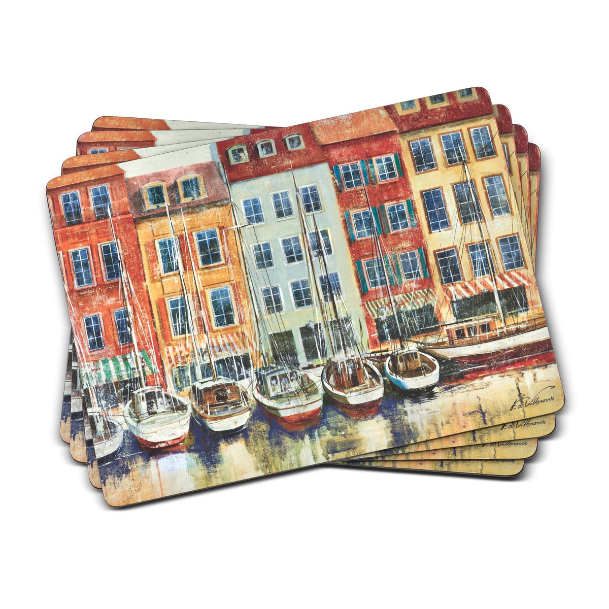 Pimpernel - Boat Scene Large Placemats Set of 4 Pimpernel - Crystal House