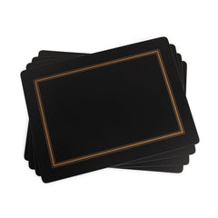 Pimpernel - Classic Black Set of 4 Large Placemats Pimpernel - Crystal House