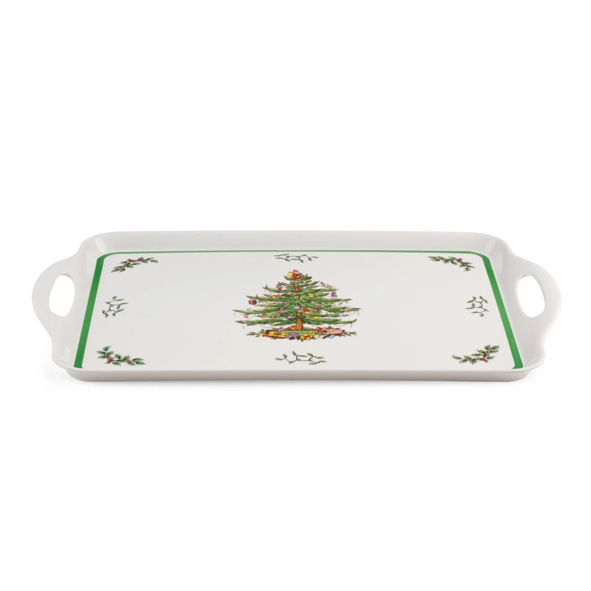 Pimpernel - Placemats / Coasters and Gifts Christmas Tree Large Melamine Handled Tray Pimpernel