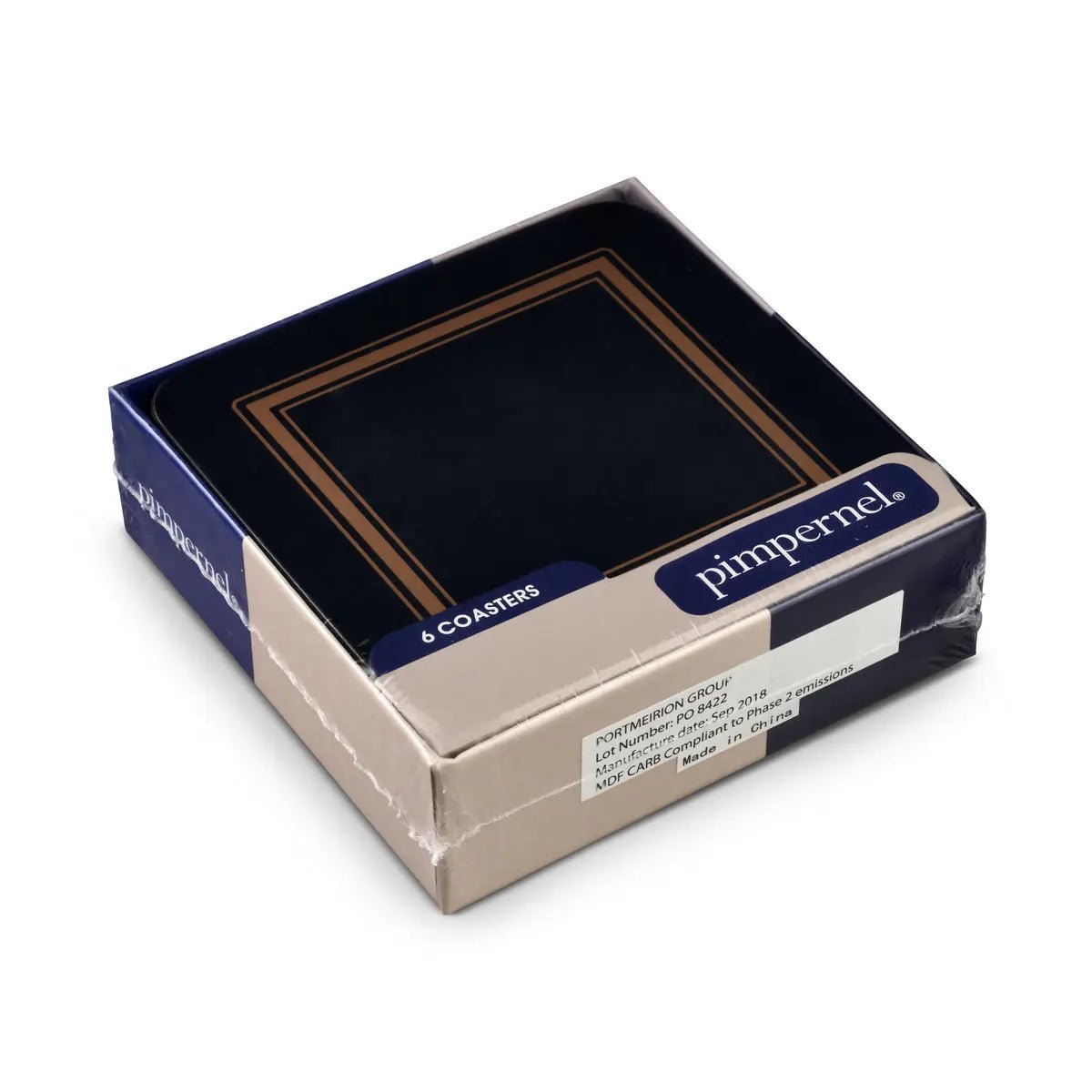 Pimpernel - Placemats / Coasters and Gifts Classic Black Coasters S/6 Pimpernel