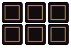 Pimpernel - Placemats / Coasters and Gifts Classic Black Coasters S/6 Pimpernel