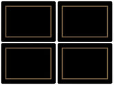Pimpernel - Placemats / Coasters and Gifts Classic Black Placemats S/4 Pimpernel