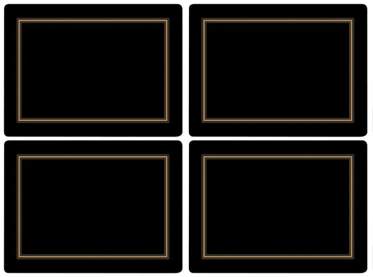 Pimpernel - Placemats / Coasters and Gifts Classic Black Placemats S/4 Pimpernel