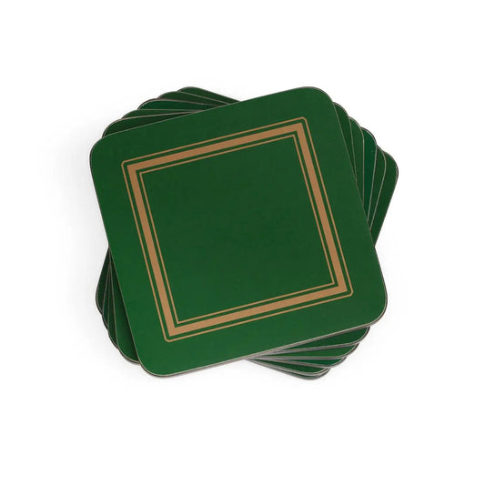 Pimpernel - Placemats / Coasters and Gifts Classic Emerald Coasters S/6 Pimpernel