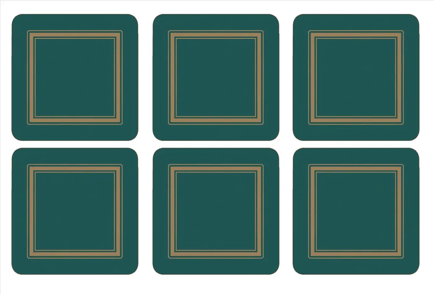 Pimpernel - Placemats / Coasters and Gifts Classic Emerald Coasters S/6 Pimpernel