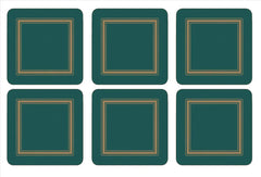 Pimpernel - Placemats / Coasters and Gifts Classic Emerald Coasters S/6 Pimpernel