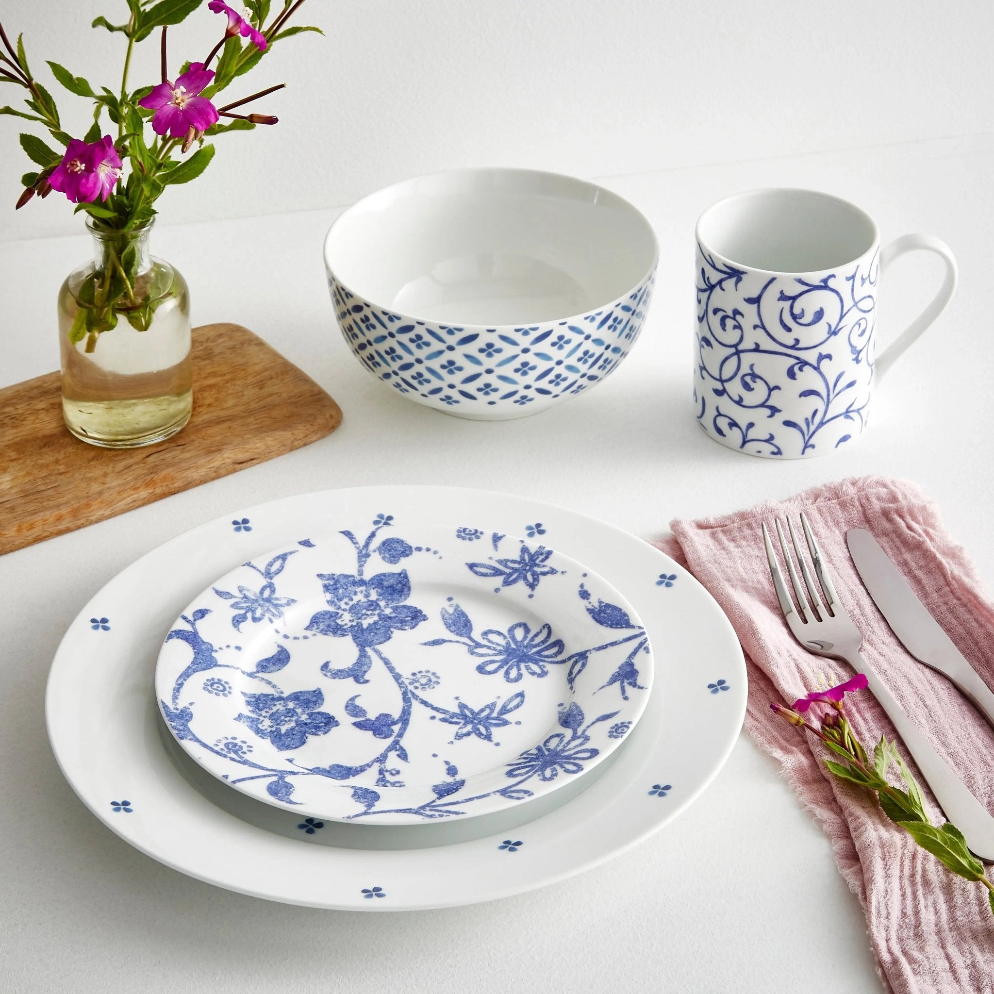 Portmeirion Home 16-PC SET BLUE INDIGO Portmeirion