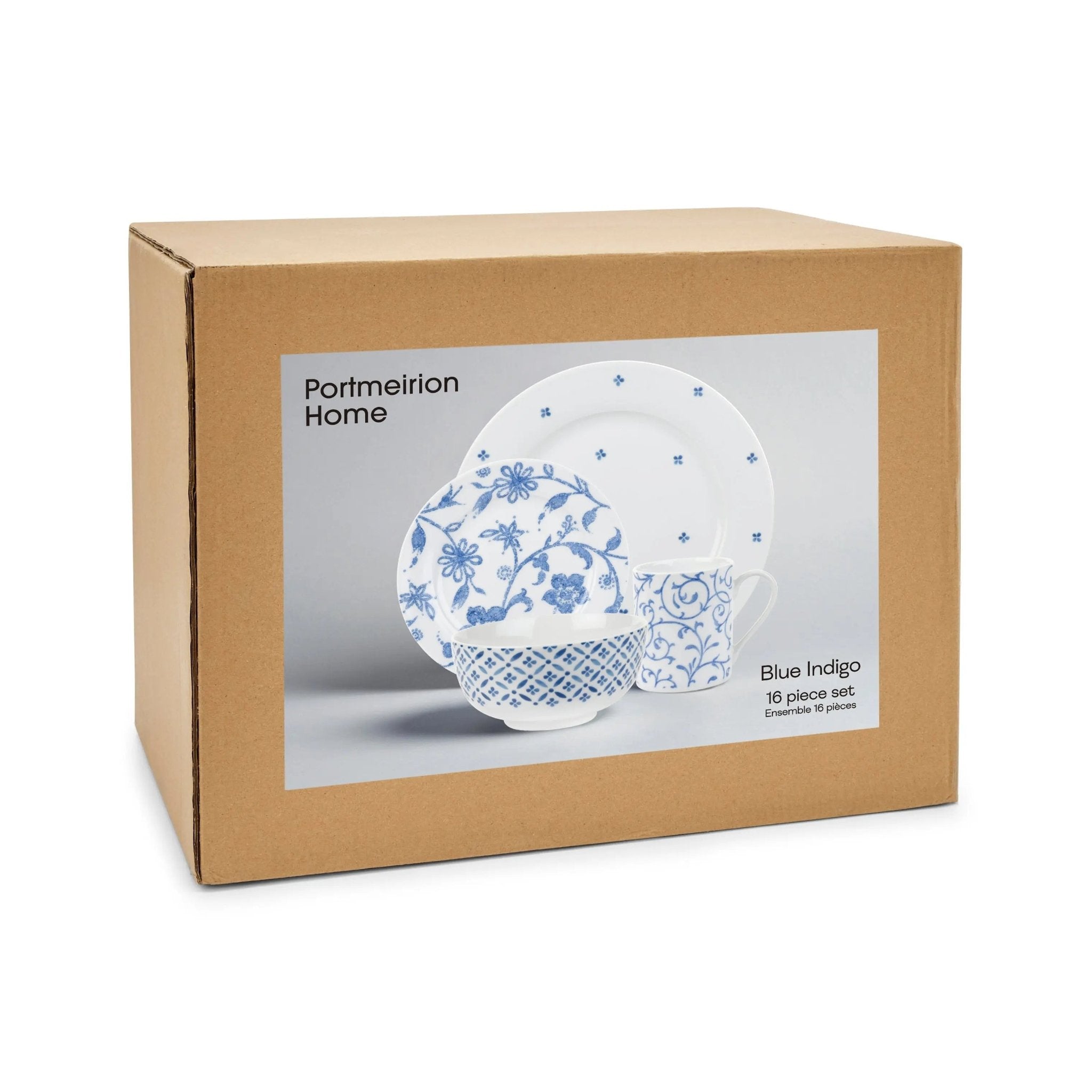 Portmeirion Home 16-PC SET BLUE INDIGO Portmeirion