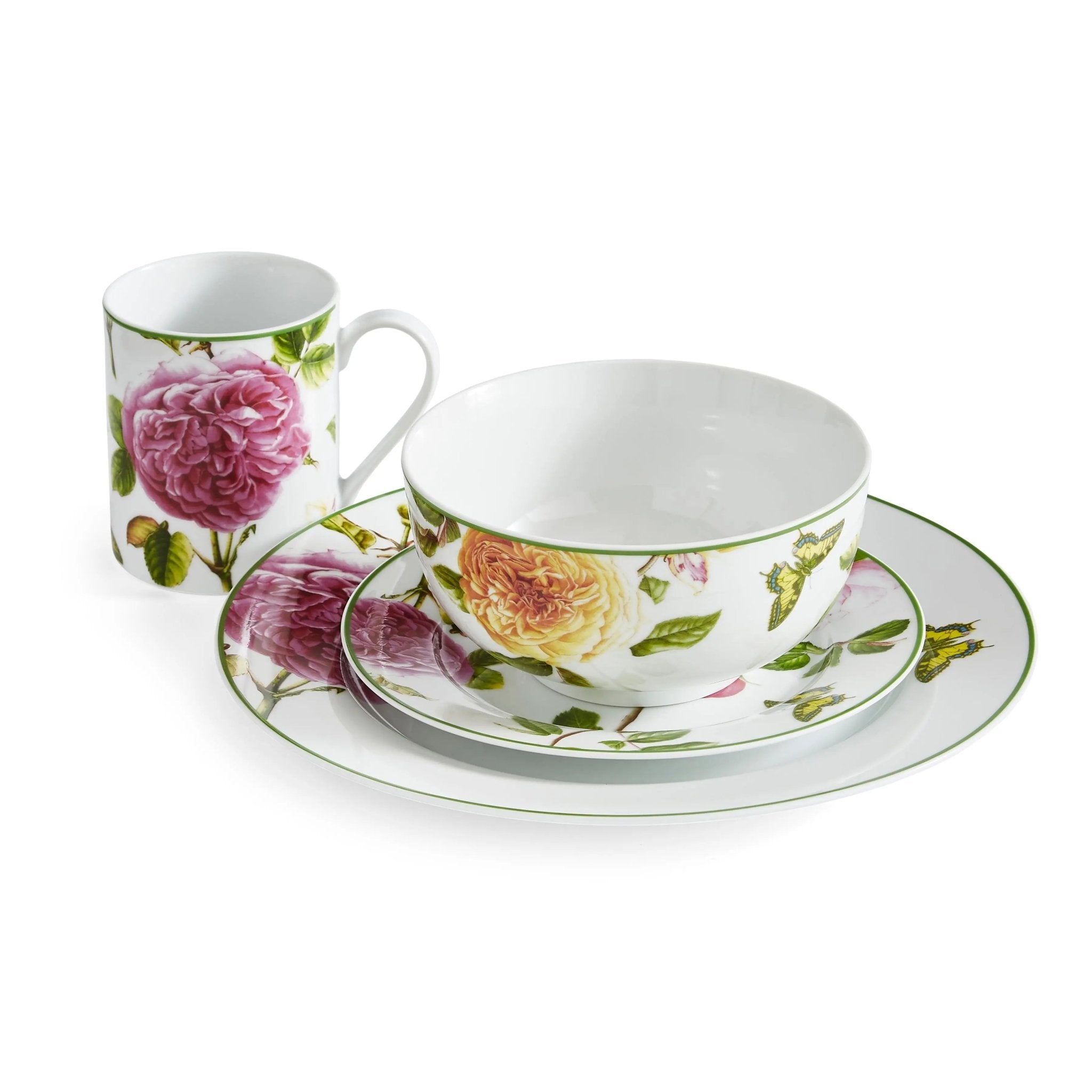 Portmeirion Home 16-PC SET ROSES Portmeirion