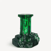 Rocky Baroque Candlestick Emerald Green Large Kosta Boda
