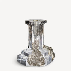 Rocky Baroque Candlestick Glossy Glaze Kosta Boda