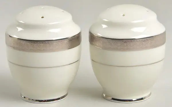 Salt & Pepper Set Palatial Platinum by Mikasa Crystal House - Replacements