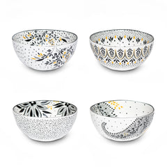 Sara Miller Artisanne Noir Rice Bowl S/4 Portmeirion