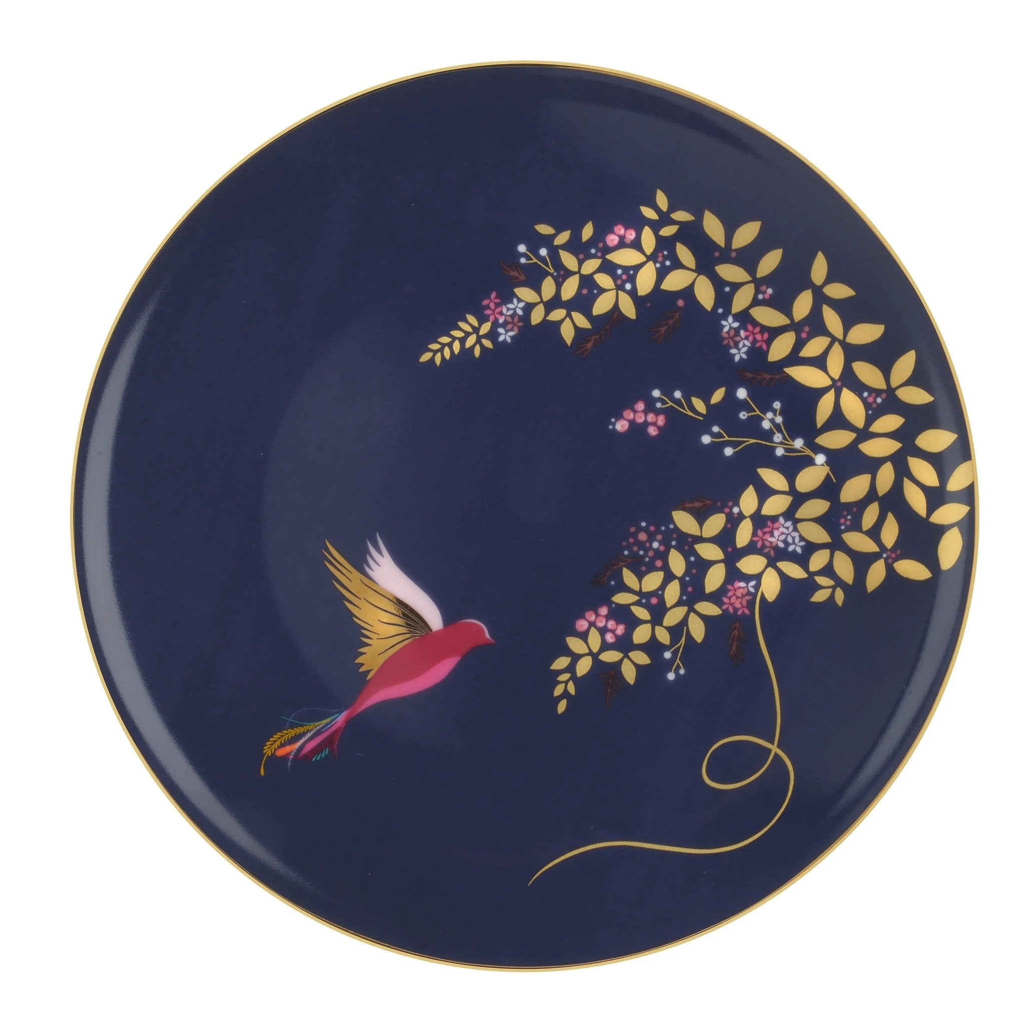 Sara Miller Chelsea Collection S/4 Plates - Assorted (Dark Grey, Pink, Navy, Green) Portmeirion