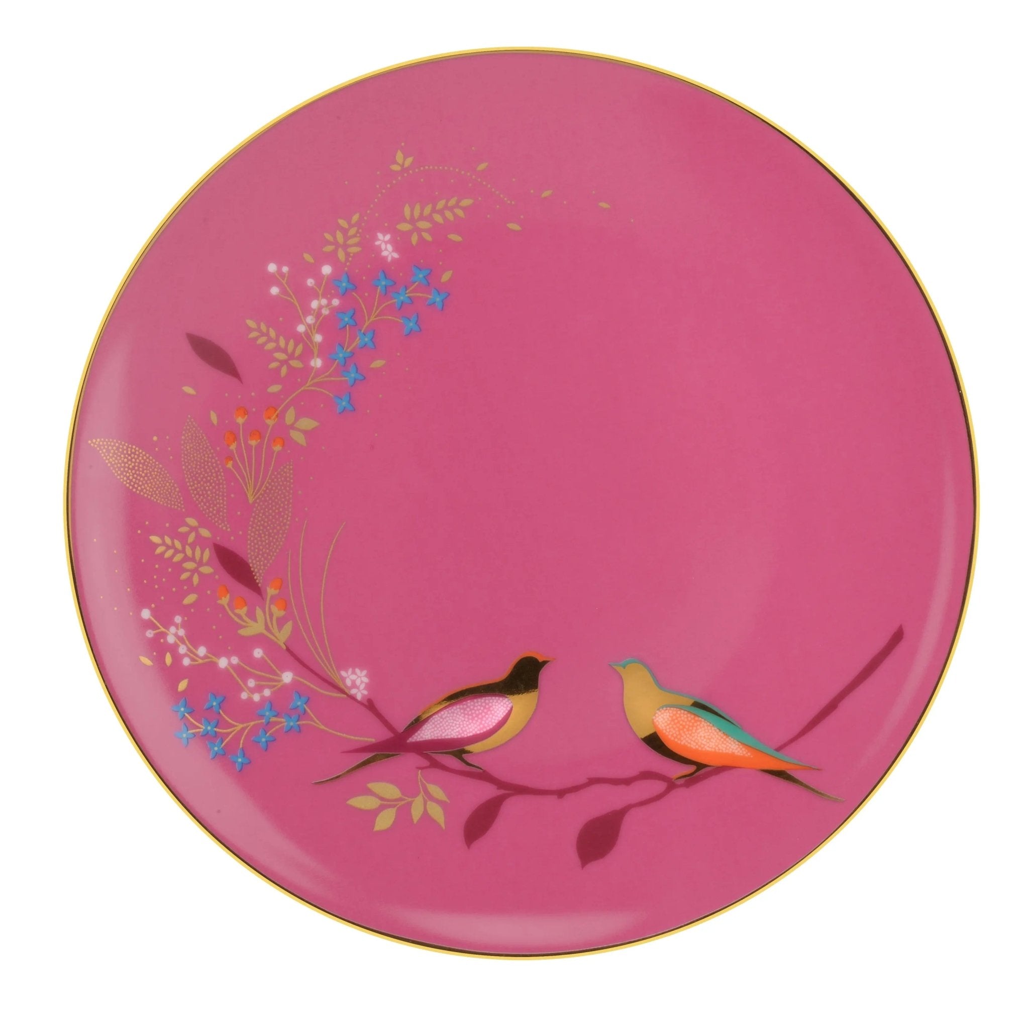 Sara Miller Chelsea Collection S/4 Plates - Assorted (Dark Grey, Pink, Navy, Green) Portmeirion