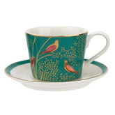 Sara Miller - Chelsea Collection Teacup and Saucer - Green Portmeirion