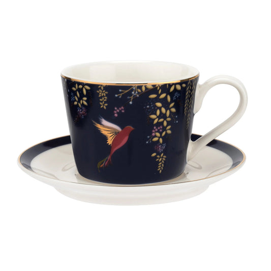 Sara Miller - Chelsea Collection Teacup and Saucer - Navy Portmeirion