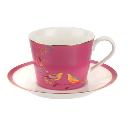 Sara Miller - Chelsea Collection Teacup and Saucer - Pink Portmeirion