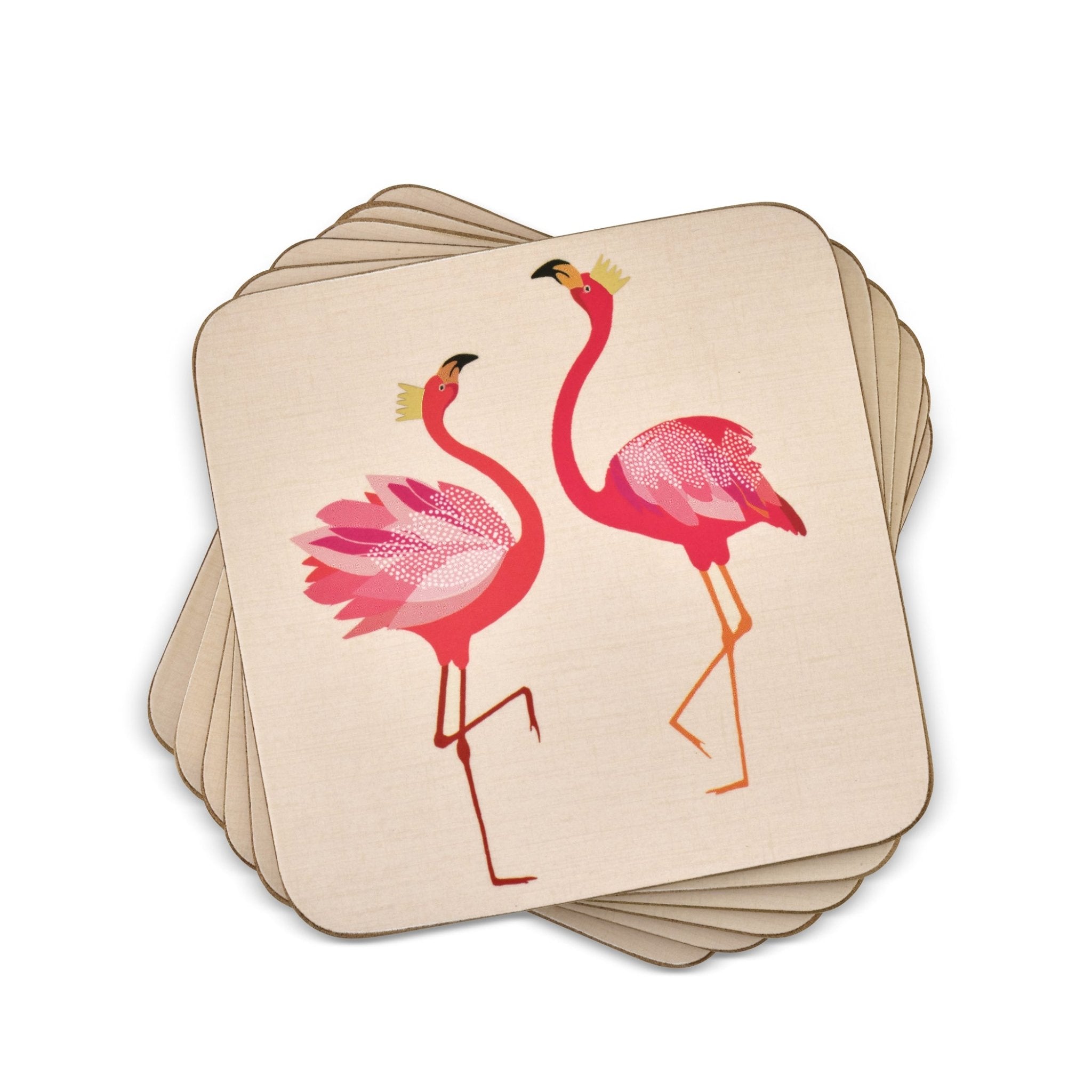 Sara Miller - London The Flamingo Coasters Set of 6 Portmeirion - Crystal House