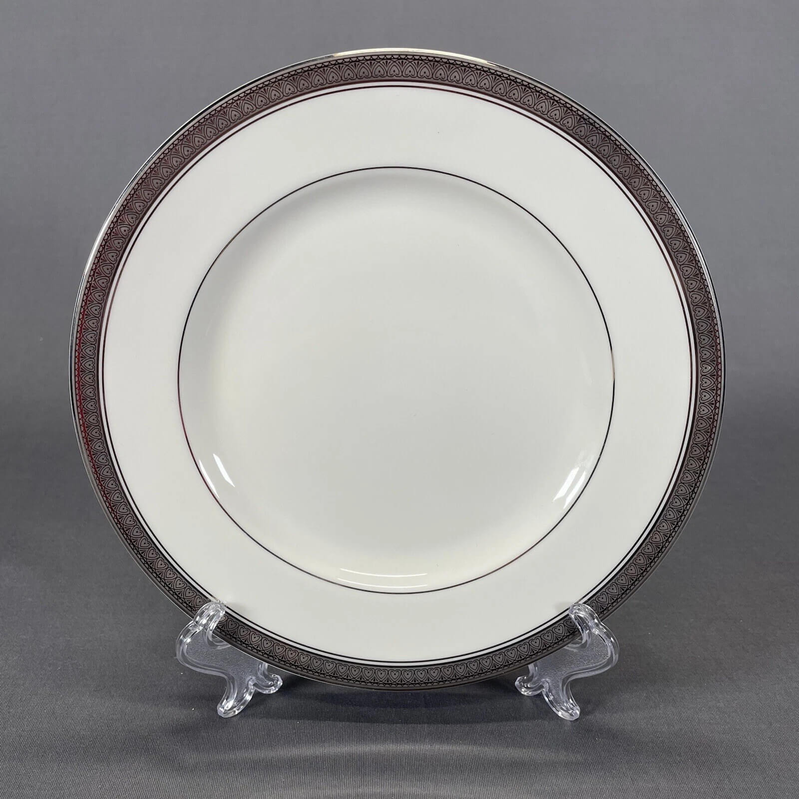 mikasa palatial platinum saucer, palatial platinum collector saucer, elegant mikasa china saucer