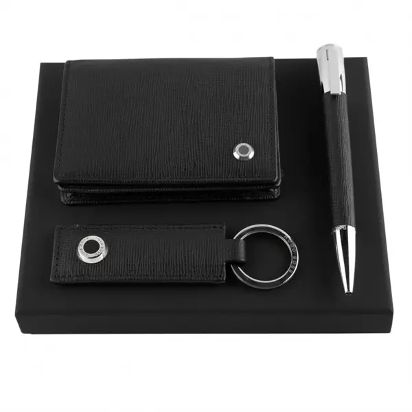 Set HUGO BOSS (ballpoint pen, key ring & card holder) Crystal House Promo