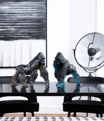 Silverback Gorilla in Blue Grey by Jean - No Daum - Crystal House