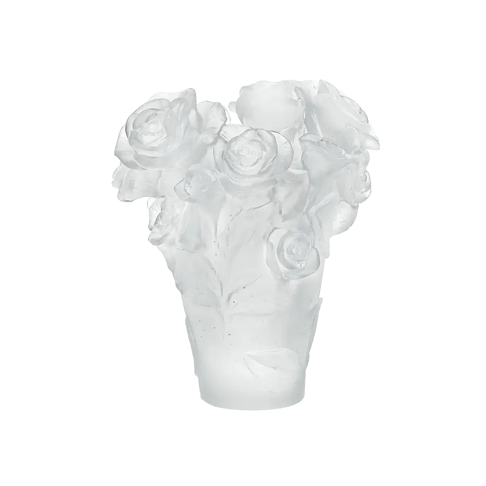 Small Rose Passion Vase Daum