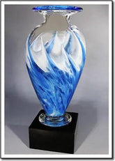 Snow Flurry Mercury Vase - 1827 Monarch Custom Glass