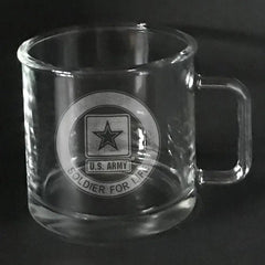 Soldier for life US Army on warm beverage mug Crystal House