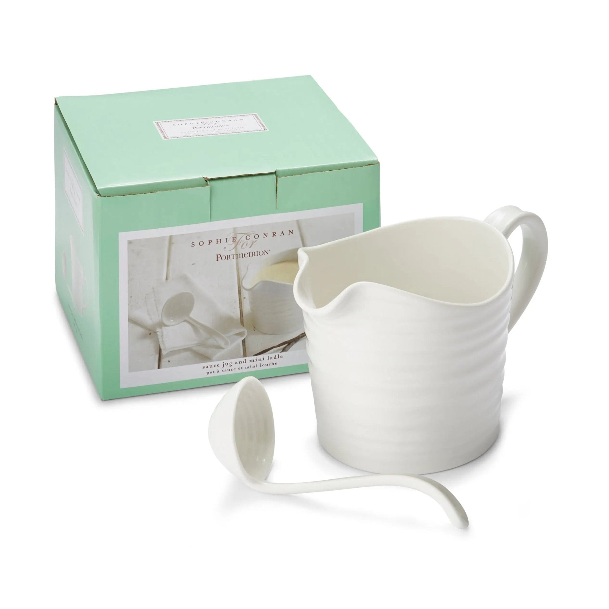 Sophie Conran White - Serveware Sauce Jug and Mini Ladle Set Portmeirion