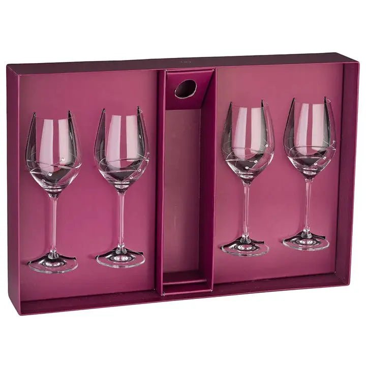 Sparkle 4 Wine Glass with space for bottle, 12.5 oz. Crystal House