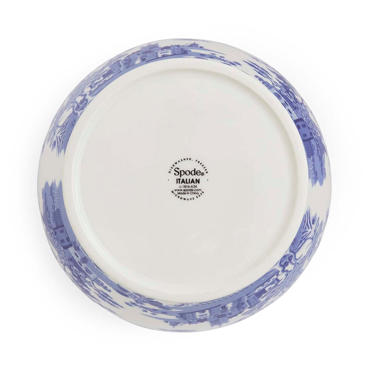 Spode Blue Italian Gothic Castle Vase Spode - Crystal House