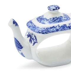 Spode Blue Italian Teapot Napkin Rings, Set of 4 Spode - Crystal House