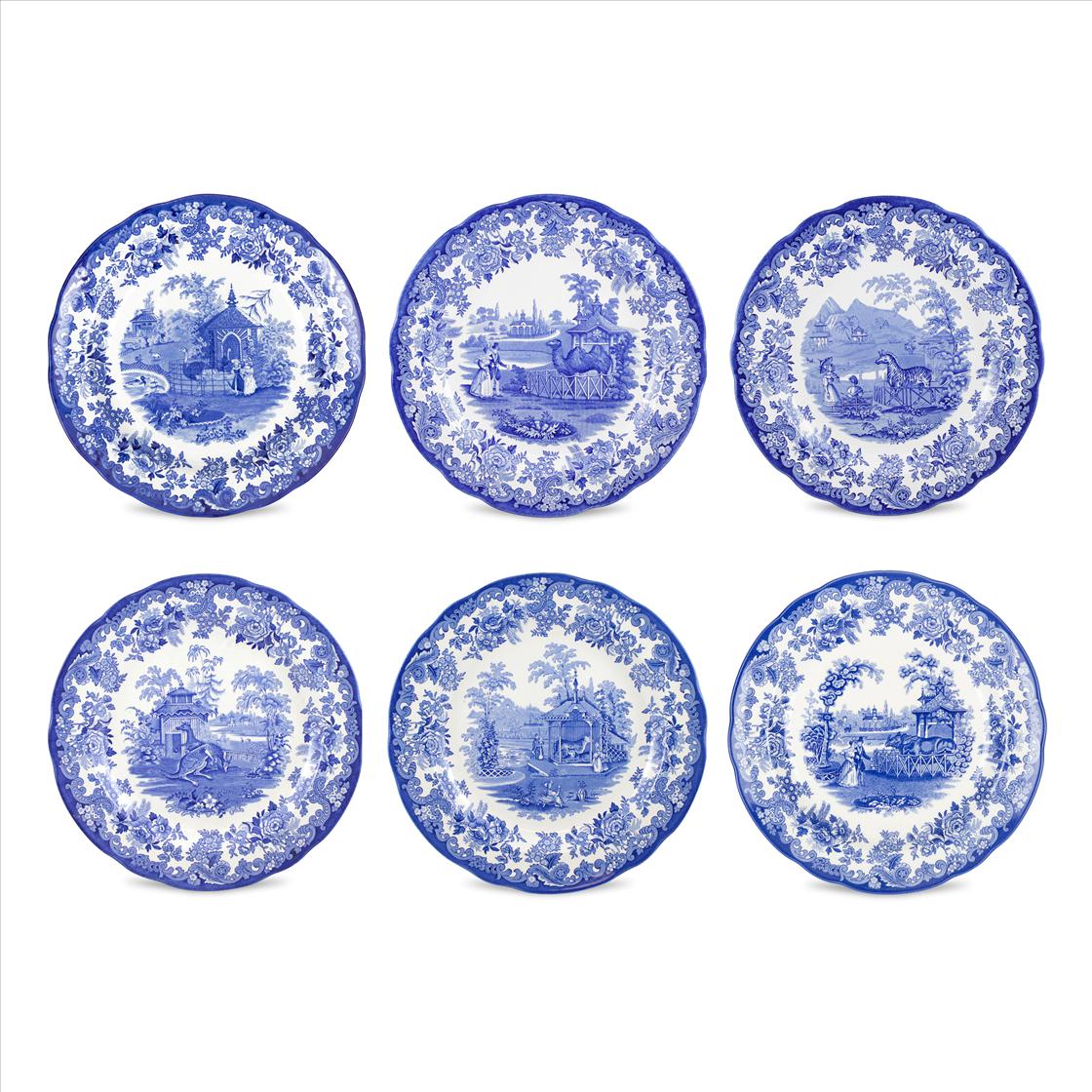 Spode Blue Room Zoological Plates Set of 6 Spode - Crystal House