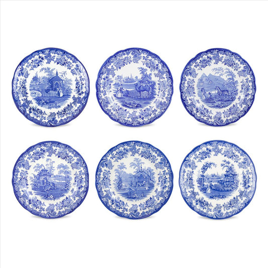 Spode Blue Room Zoological Plates Set of 6 Spode - Crystal House