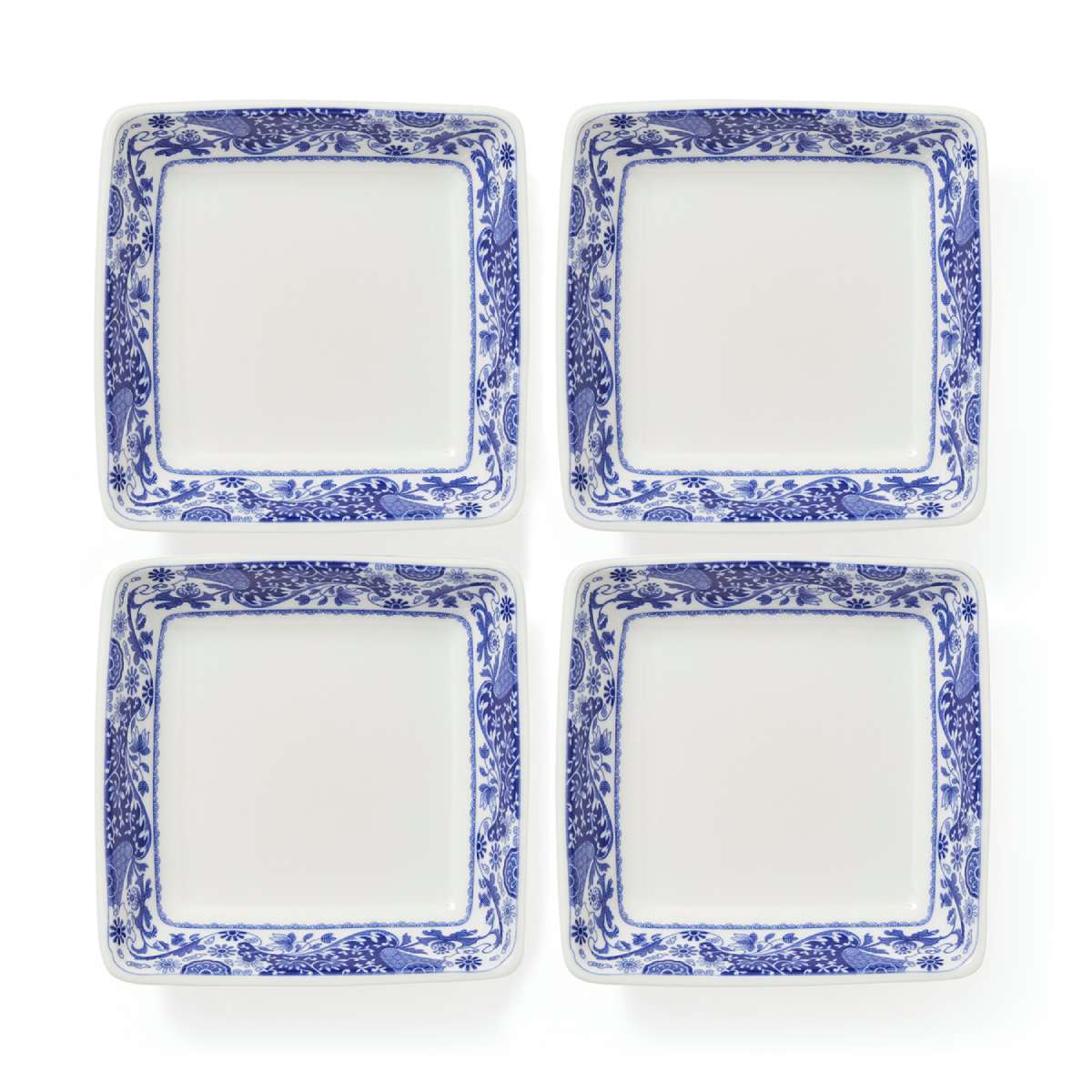 Spode Brocato Set of 4 Square Dishes Spode - Crystal House