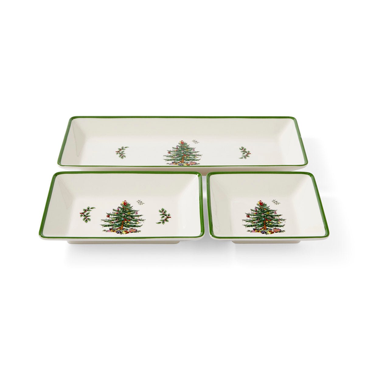 Spode Christmas Tree 3 Piece Nesting Tray Spode - Crystal House