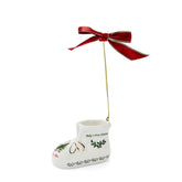 Spode Christmas Tree Baby Bootie Ornament Spode - Crystal House