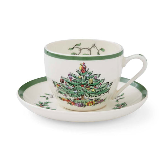 Spode Christmas Tree Teacup & Saucer Spode - Crystal House