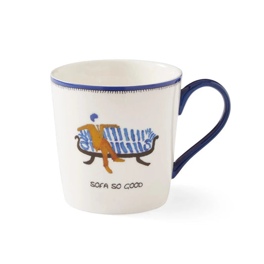 Spode Kit Kemp - Doodles Sofa So Good 12Oz Mug Spode