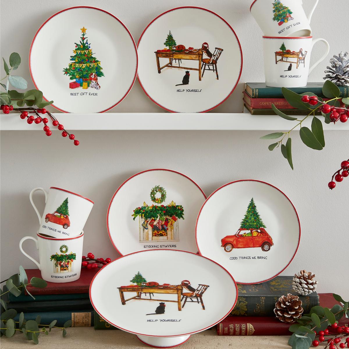 Spode Kit Kemp Doodles Stocking Fillers Mug Spode - Crystal House