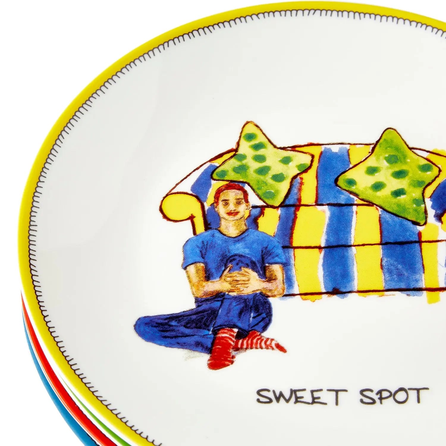 Spode Kit Kemp - Doodles Tidbit Plate S/4 Spode