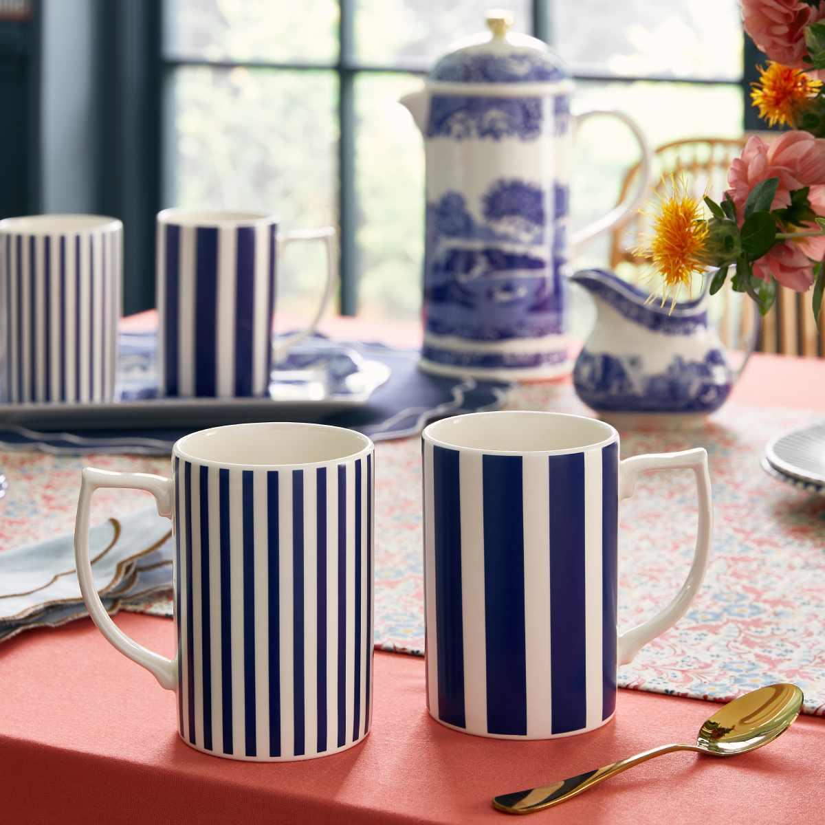 Spode Steccato Narrow Stripe Mug Spode - Crystal House