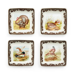 Spode Woodland Set of 4 Square Dishes Spode - Crystal House
