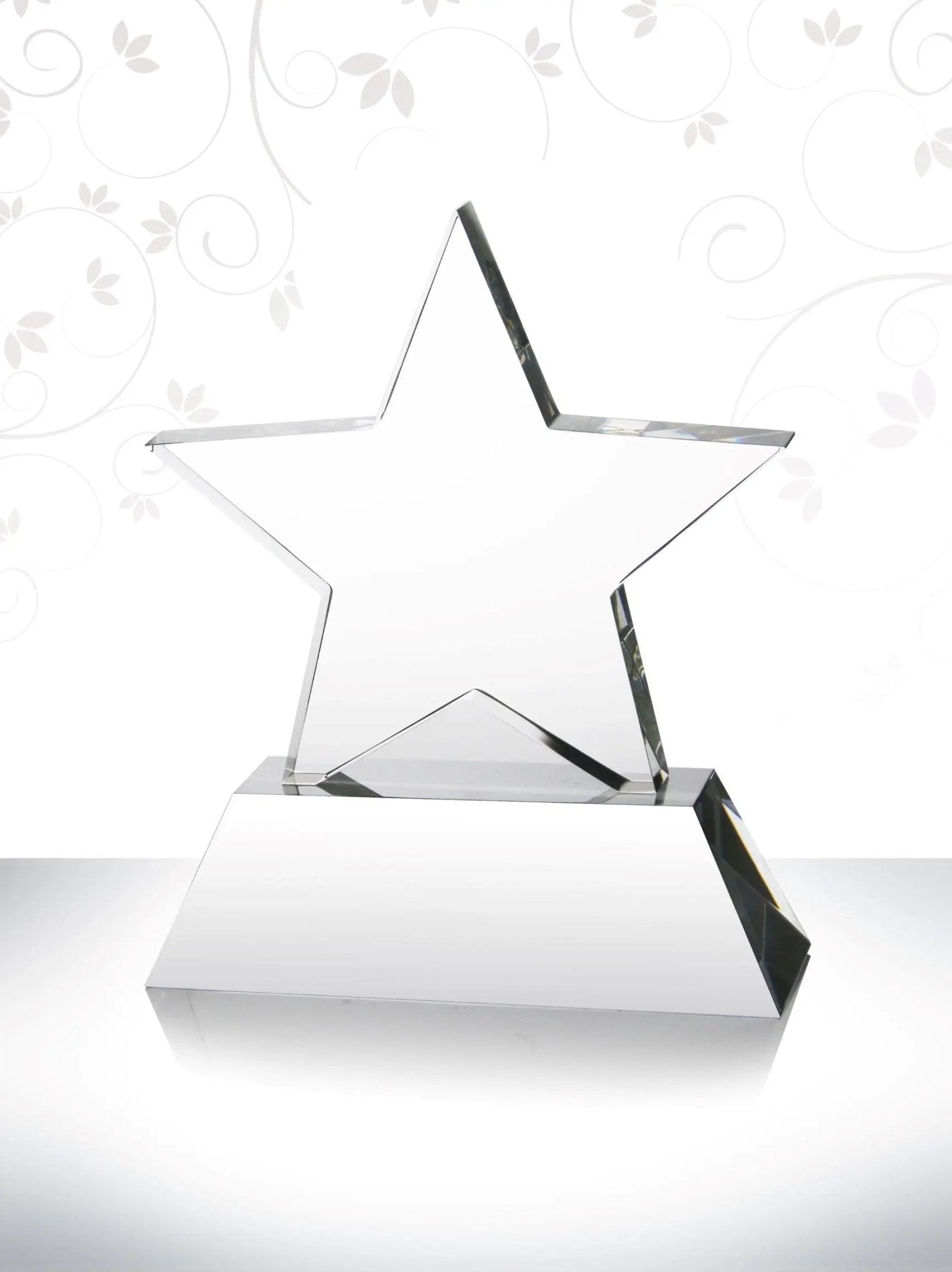 Standing Star with Base Trophy Crystal House - RM