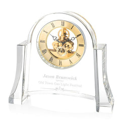 Sulfolk Crystal Skeleton Clock – Luxury Executive Gift crystal edge - Crystal House