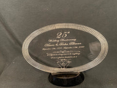 The Gift of Love etched in Crystal: Personalized Wedding Anniversary Gift Crystal House