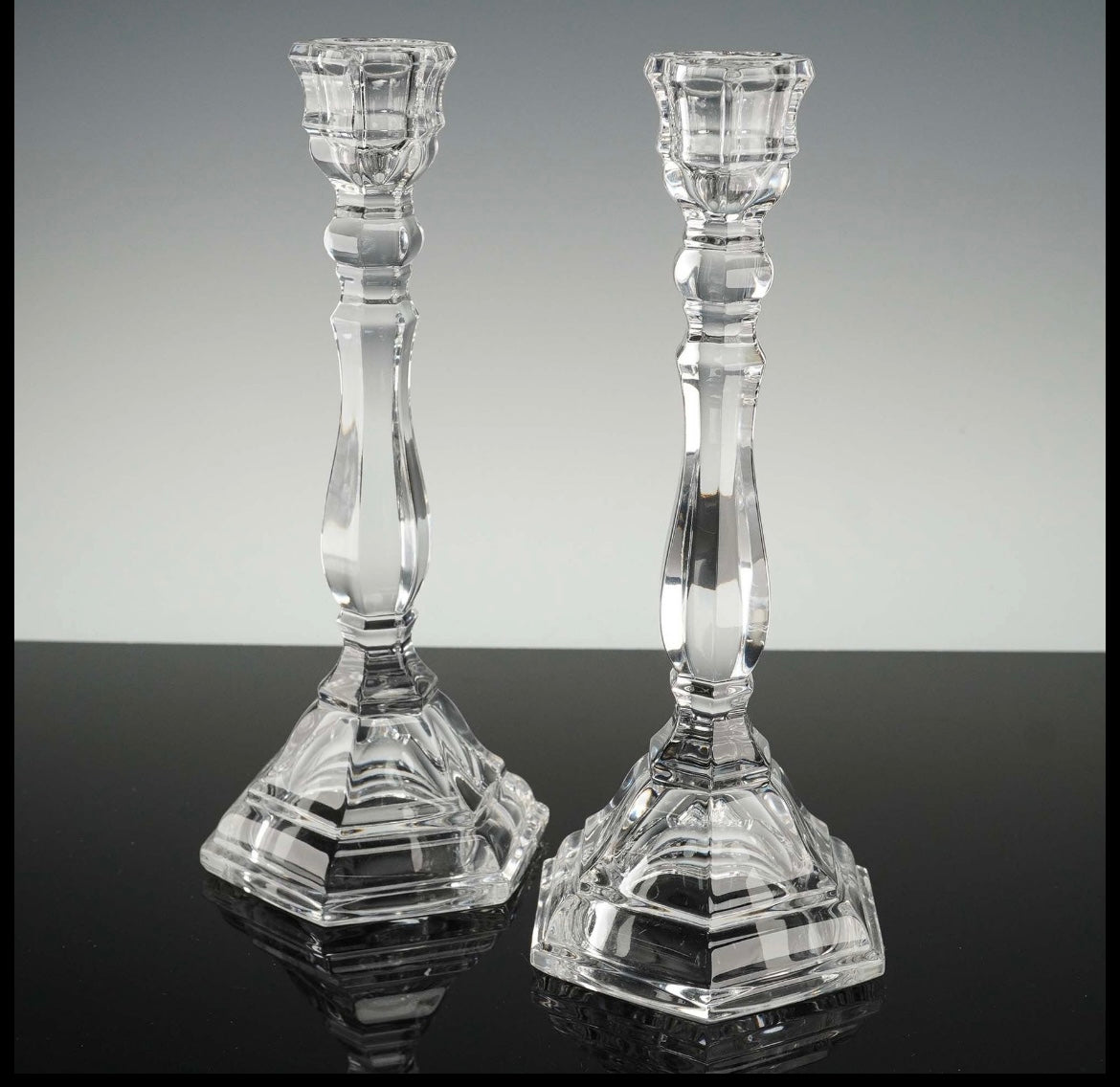 Tiffany & Co. Crystal Candlesticks, Pair Crystal House - Replacements